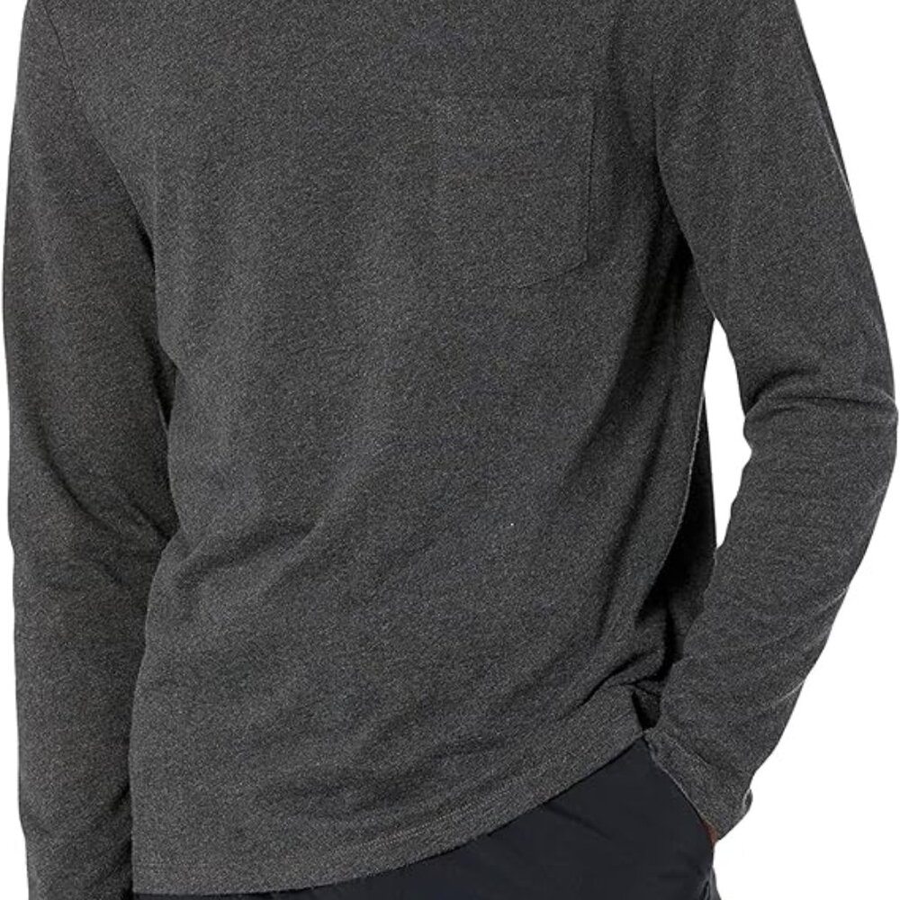 Amazon Essentials Mens Slim-Fit Long-Sleeve T-Shirt Charcoal Heather Size S